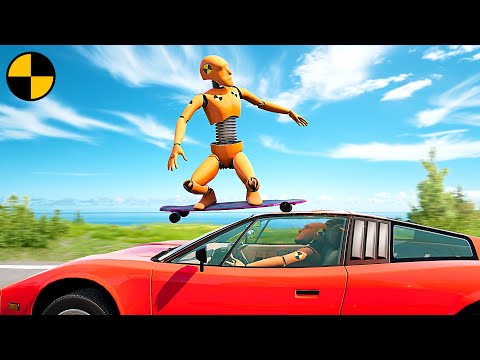 Dangerous Objects and Car Crashes #2 😱 BeamNG.Drive