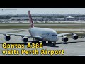 Qantas Airways VH OQD Airbus A380 Arrives Departs Perth Airport On October 8 2025