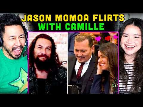 Jason Momoa Flirts w/ Camille Vasquez REACTION! | GeoM Films