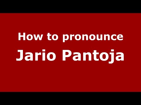 How to pronounce Jario Pantoja (Mexico/Mexican Spanish) - PronounceNames.com