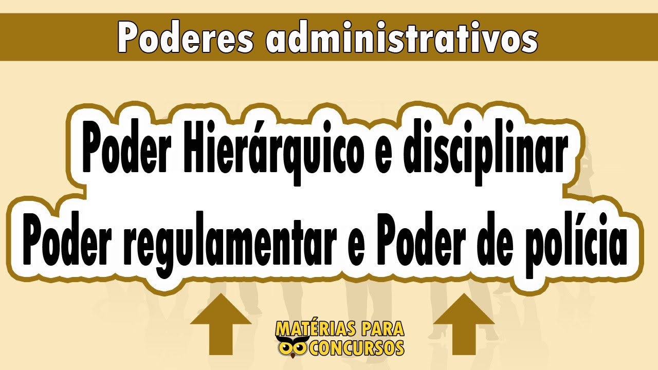 Poderes administrativos Hierárquico, disciplinar, regulamentar e de polícia