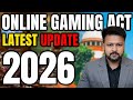 Online Gaming Act Latest Update Jan 2026