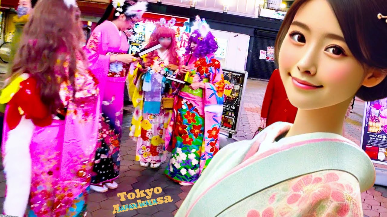 Tokyo Asakusa 🐶 Happy New Year ♪💖 4K Non-stop 1 hour