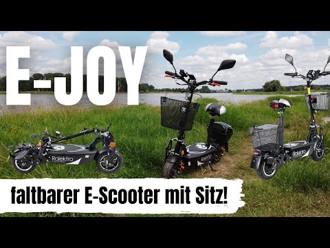 Rolektro E-Joy Elektroroller, E-Scooter mit Sitz - bis zu 45km/h schnell - Lithium/ Blei-Gel Akku