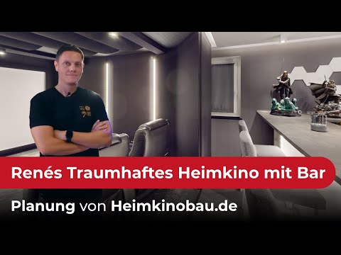 Renés CineBar: Traumhaftes Heimkino mit Bar – nach Plänen von HEIMKINOBAU.DE gebaut