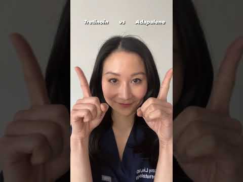 Tretinoin vs. Adapalene according to a Dermatologist #SHORTS