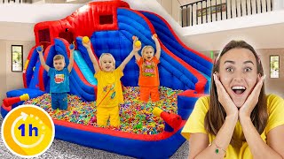 Download lagu Chris turns House into a Trampoline park | Kids develop creativity and imagination mp3