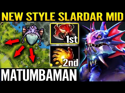 NEW STYLE Slardar MID by Matumbaman! MoM + Midas Fast Build MAX Attack Speed BASH 7.29 Dota 2 Guide