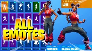 Malcore Skin Showcase With Fortnite Dances New Emojis 100 à¸Ÿà¸£ - fortnite luxe skin dances with all emotes showcase