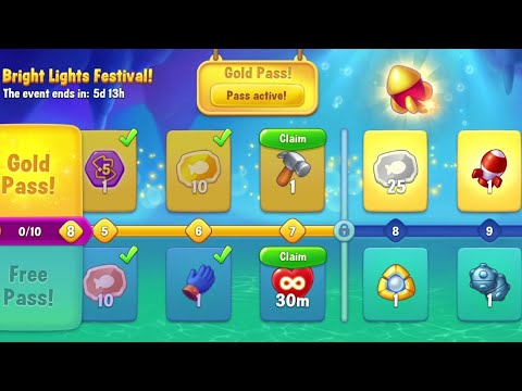 @Fishdom Win Strikes Level 9515 - 9518. Bright Lights Festival Level 7 🔐