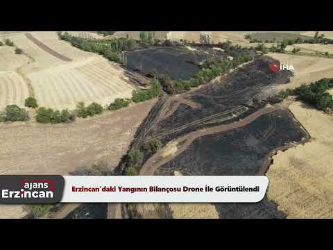 Erzincan'daki Yangının Bilançosu Drone İle Görüntülendi
