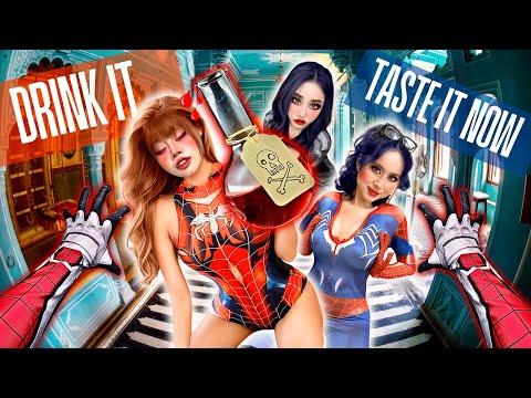 I don't drink Spider-Girl's Sister liquid(Romantic Love Story by Spider-man ParkourPOV in Real Life)