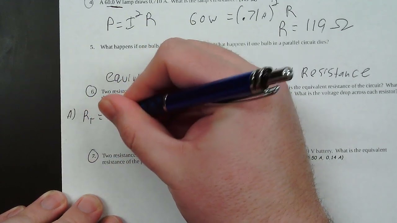 Circuits Test review (Series + Parallel)