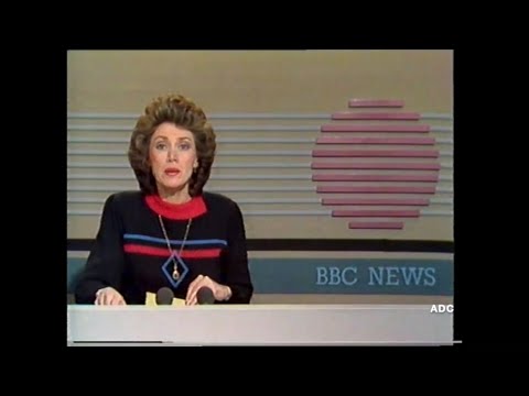 BBC1 link into News announcer Robin Whitting 25th February 1984