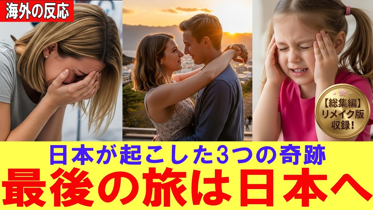 【海外の反応・総集編】外国人が称賛した日本の奇跡3選。海外で見放された命を救ったのは日本だった…涙腺崩壊３つの感動物語【日本称賛】【睡眠用】