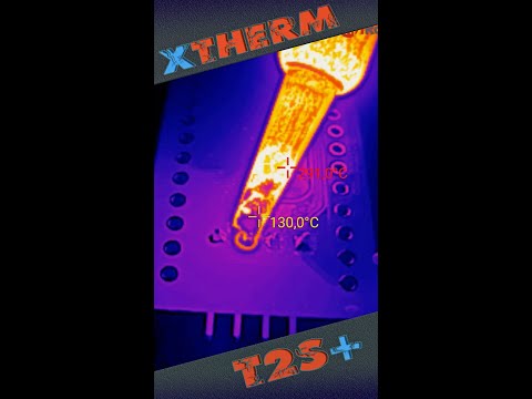 Пайка паяльником через мобильный тепловизор Xinfrared xTherm T2S+ #Shorts