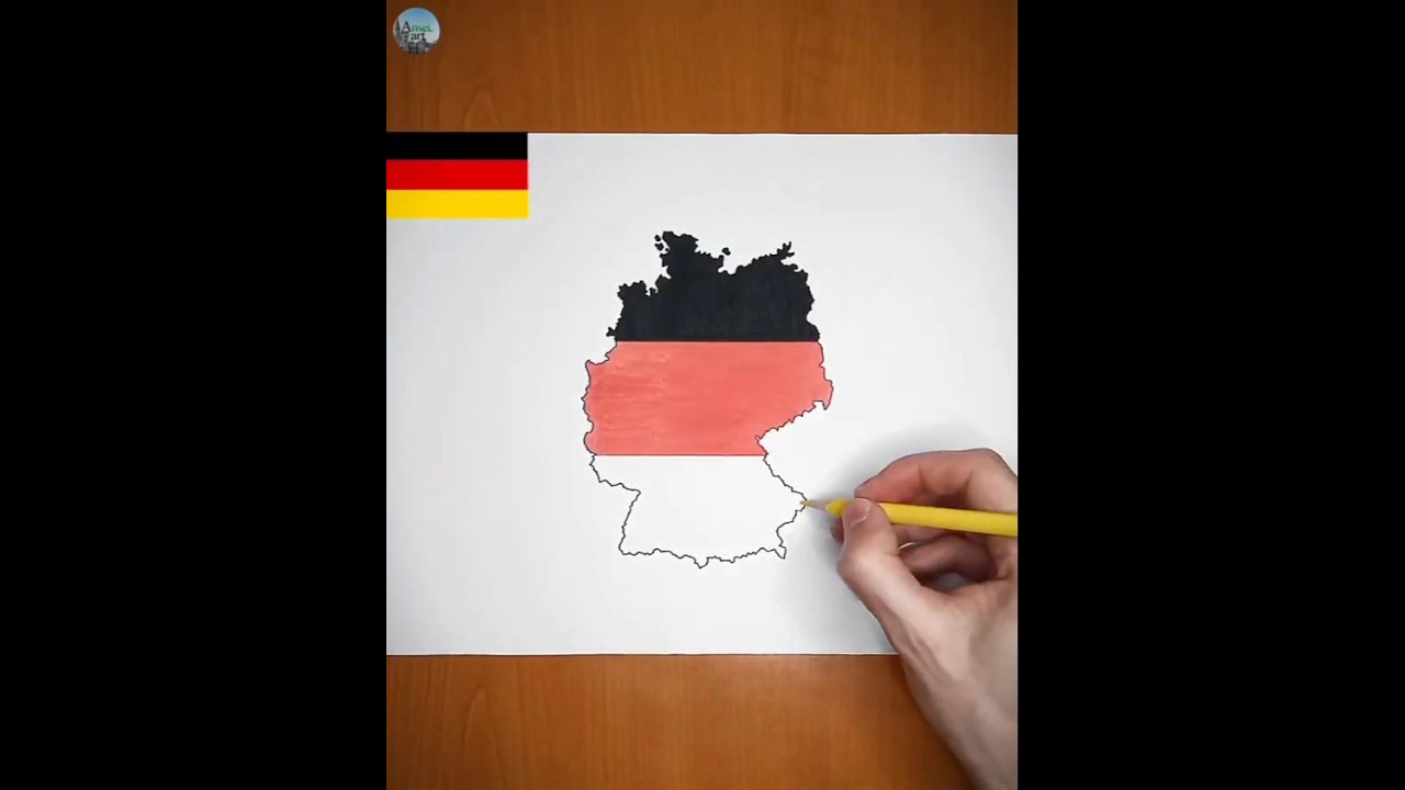 How to draw Germany map 🇩🇪 Drawing Germany Map #shorts #germany #art #drawing #shortsvideo #map