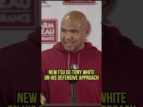 New FSU DC Tony White on his defensive philosophy as a coach #FSUFootball #FloridaState #FSU