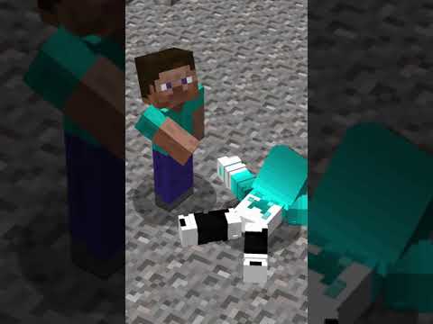GUYS vs GIRLS - WHEN A FRIEND FALLS |  Minecraft #SHORTS