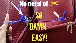 Quickest and easiest way to open luggage tags on zips without scissors or knife|Must watch