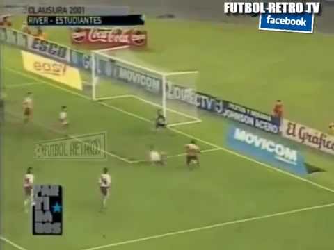 River Plate 6 vs Estudiantes LP 2 CLAUSURA 2001 Saviola, Coudet, Cardetti
