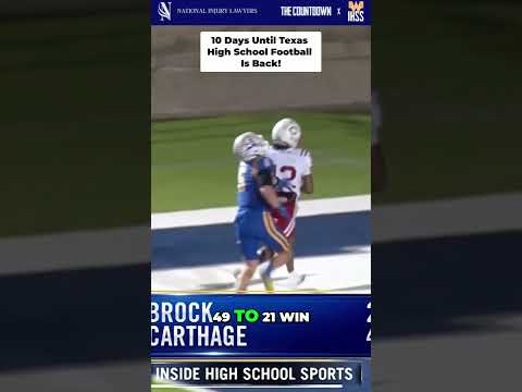 Posting 1 play every day until Texas High School Football is back! 10 Days left!