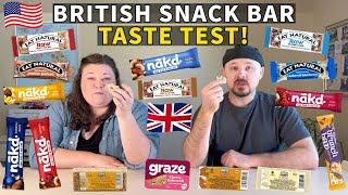 Americans Try British Snack Bars & Flapjacks for the First Time!