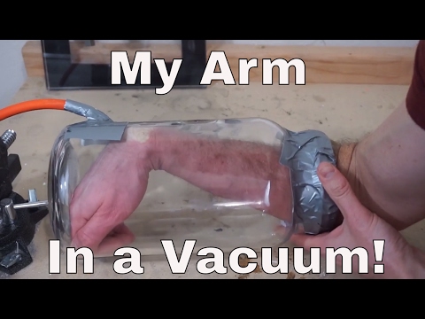 What Happens When I Put My Arm In A Vacuum Chamber? Will It Explode? Video