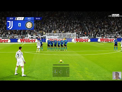 PES 2021 | Juventus vs Inter | C.Ronaldo Free Kick Goal and 4 scored goals (Poker) Gameplay