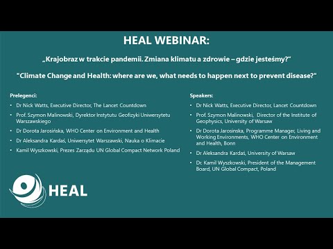 Webinar: Climate Change and Health in Poland (Polish version)