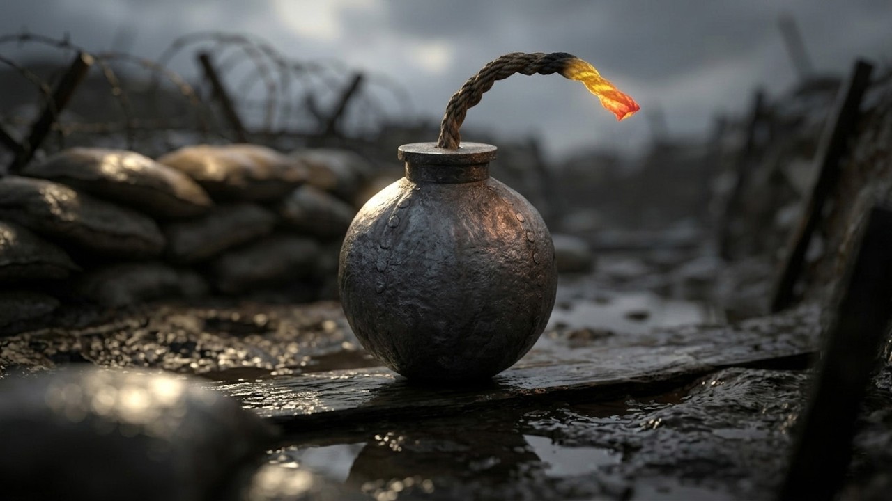 A Round Bomb Grenade low-poly 3D Model