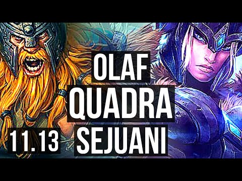 OLAF vs SEJUANI (JUNGLE) | Quadra, 600+ games, 16/4/5, Dominating | EUW Diamond | v11.13