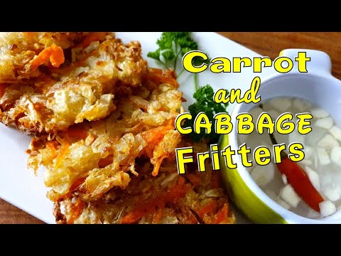 How To Make Crispy Carrot And Cabbage Fritters~ Vegan  Crispy Patties!