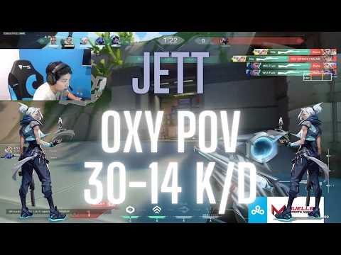 Cloud9 OXY POV Jett on Breeze 30-14 K/D (VALORANT Pro POV)