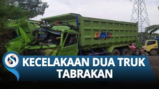 Kecelakaan Melibatkan 2 Truk di Keramasan Kertapati Palembang, Kedua Sopir Truk Diamankan