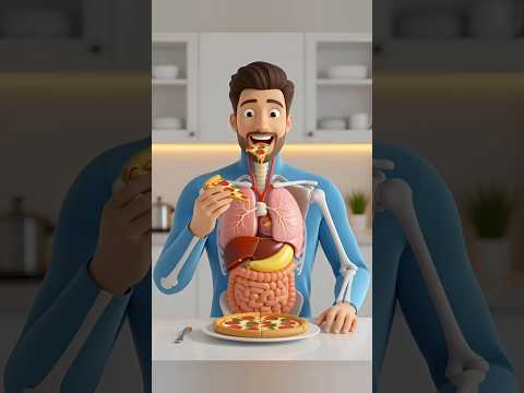 How Your Body Digests hot Pizza  |3D Human Digestive System Animation