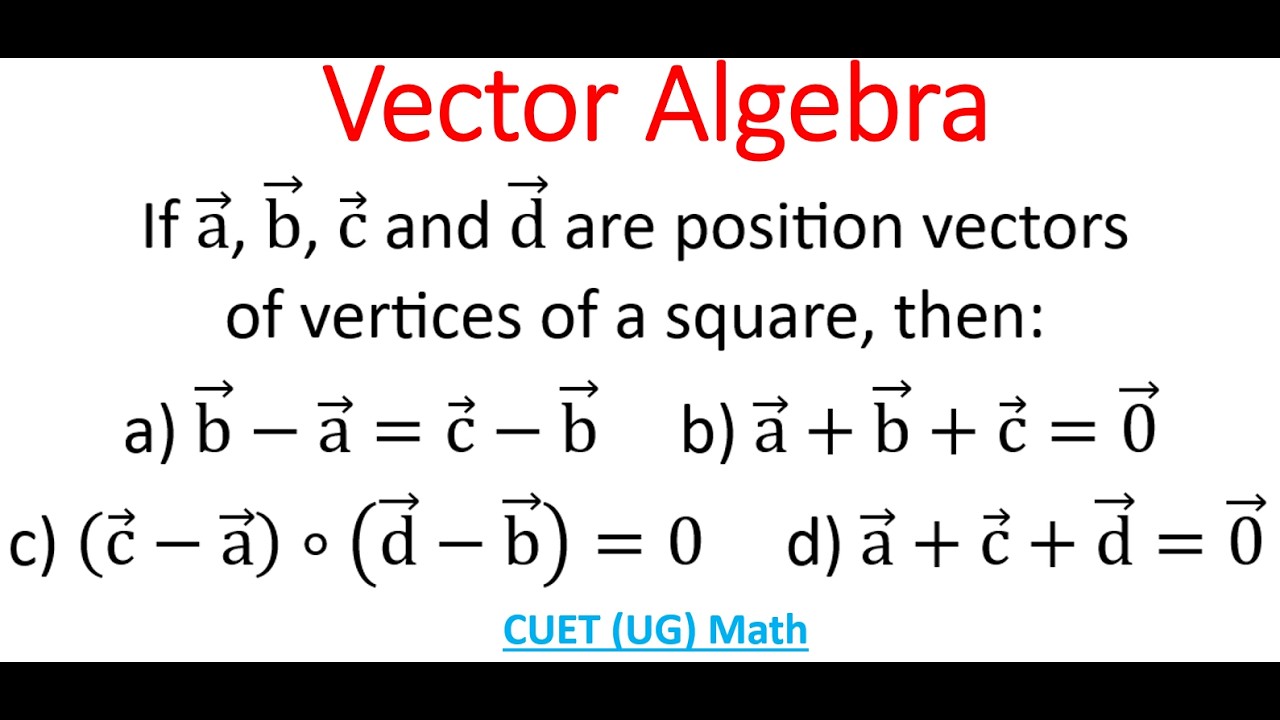Analyzing Given Position Vectors For Vertices Of Square