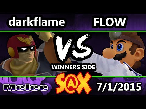 S@X 104 - Darkflame (Captain Falcon) Vs. Flow (Dr. Mario) SSBM Tournament - Smash Melee