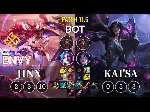 EM Envy Jinx vs Kai'Sa Bot - KR Patch 11.5