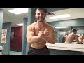 Quick post back workout posing session - bodybuilding men's physique flexing