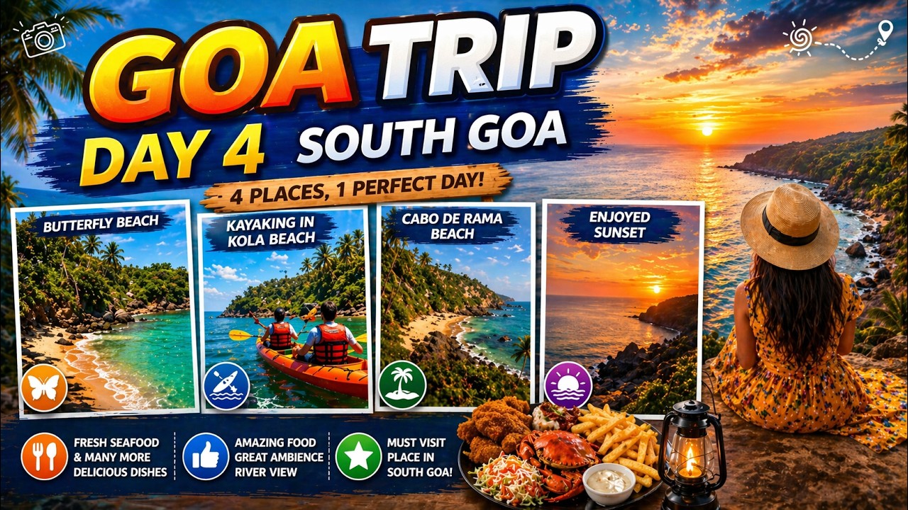 Goa Day 4 Vlog | Beaches, Kayaking & Scenic Drive in South Goa 🚗