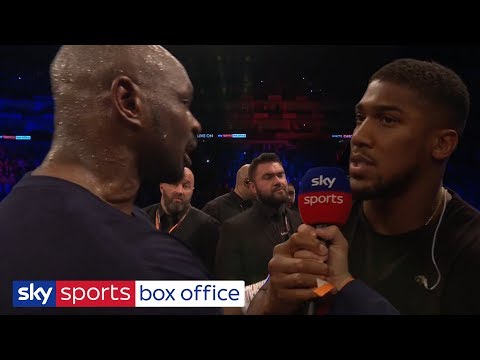 DILLIAN WHYTE & ANTHONY JOSHUA FACE OFF AFTER DEREK CHISORA KNOCK OUT!