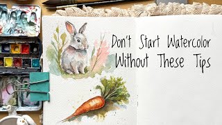 Before You Start Watercolor | Essential Art Supplies for Beginners 🥕🐇
