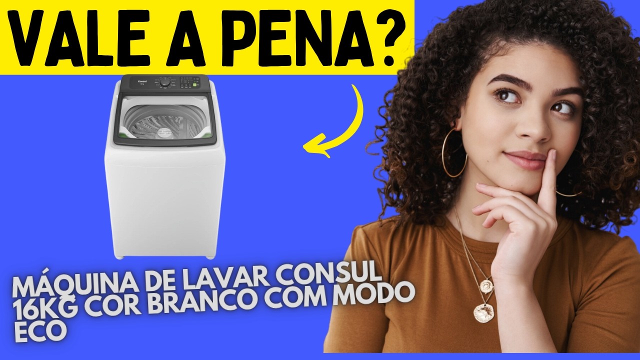 Miniatura da avaliação em vídeo de Máquina de Lavar Consul CWN14AB 14Kg Branca com Modo Eco