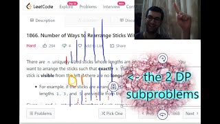 Download the video "solve newest leetcode hard in 1 line, 1866. Number of Ways to Rearrange Sticks With K Sticks Visible"