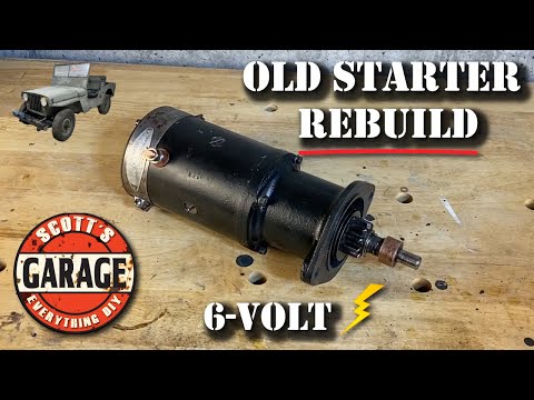 76 Jahre alter 6-Volt-Anlasser wieder zum Laufen gebracht – So geht's! #Anlasser #WillysJeep