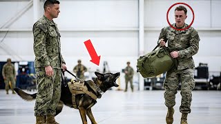 His Police Dog Wouldn't Stop Barking at a Soldier's Bag — What Happened Next Shocked Everyone!
