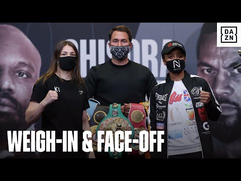 Katie Taylor & Natasha Jonas Weigh-In & Face-Off Ahead of Undisputed Bout