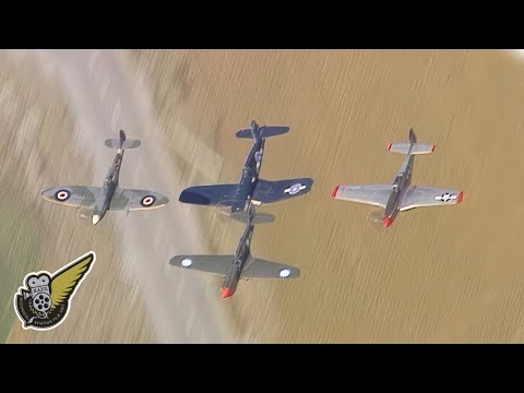 Stunning Aerial Footage Of The Legendary Ray Hanna & The Breitling Fighters -- The Best WW2 Warbirds