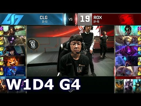 CLG vs ROX - Worlds 2016 W1D4 Group A | LoL S6 World Championship Week 1 Day 4 CLG vs Rox Tigers